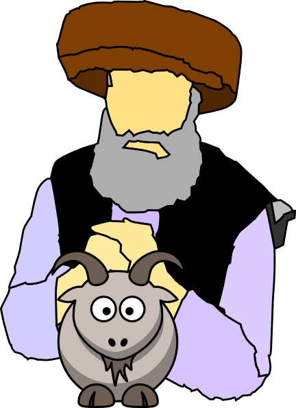 Leaning On Goat Clipart - Cafepress Cartoon Goat Framed Tile (432x595), Png Download