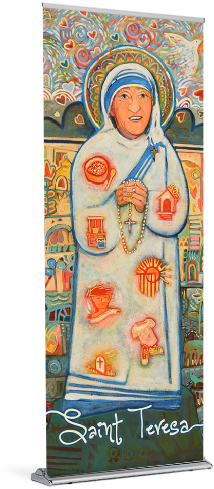 Mother Teresa - Painting (1024x1024), Png Download