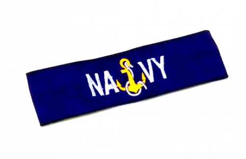 Us Navy Fashion Embroidered Headband - Mamasewz Navy Fashion Embroidered Headband, Navy, Navy (500x500), Png Download
