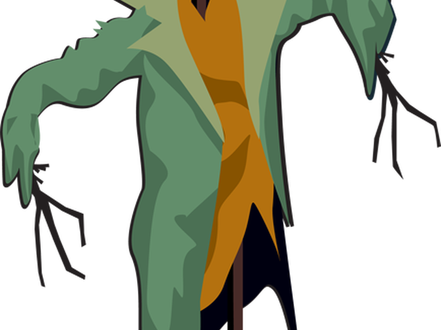 Creepy Clipart Scarecrow - Clip Art Pumpkin Scarecrow (640x480), Png Download