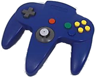 Nintendo 64 Blue Controller - Nintendo 64 (359x341), Png Download