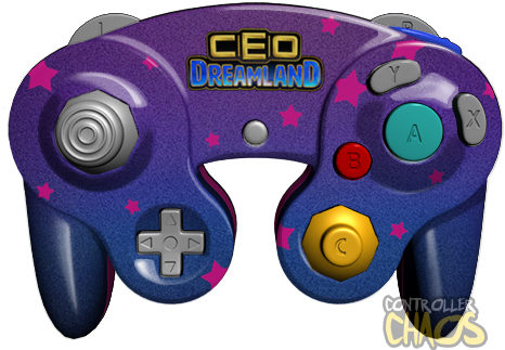 Ceo - Dreamland - Marth Custom Gamecube Controller (474x340), Png Download