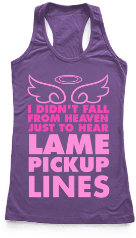 Lame Pick Up Lines Racerback Tank Top - Weeaboo Trash (484x484), Png Download