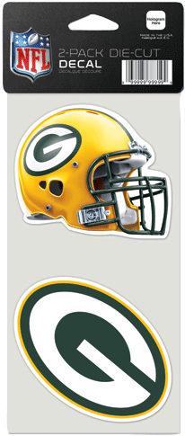 Green Bay Packers 2 Pack Die Cut Decals 4"x4" 6 Pc - Wincraft, Inc. Green Bay Packers Set Of 2 Die Cut Decals (500x500), Png Download