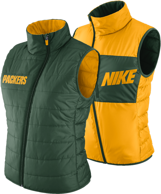 Green Bay Packers Ladies Reversible Vest - Steeler Vests Women (700x700), Png Download