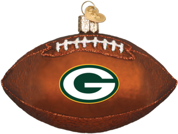 Green Bay Packers Football - Old World Christmas Green Bay Packers Football Glass (442x442), Png Download
