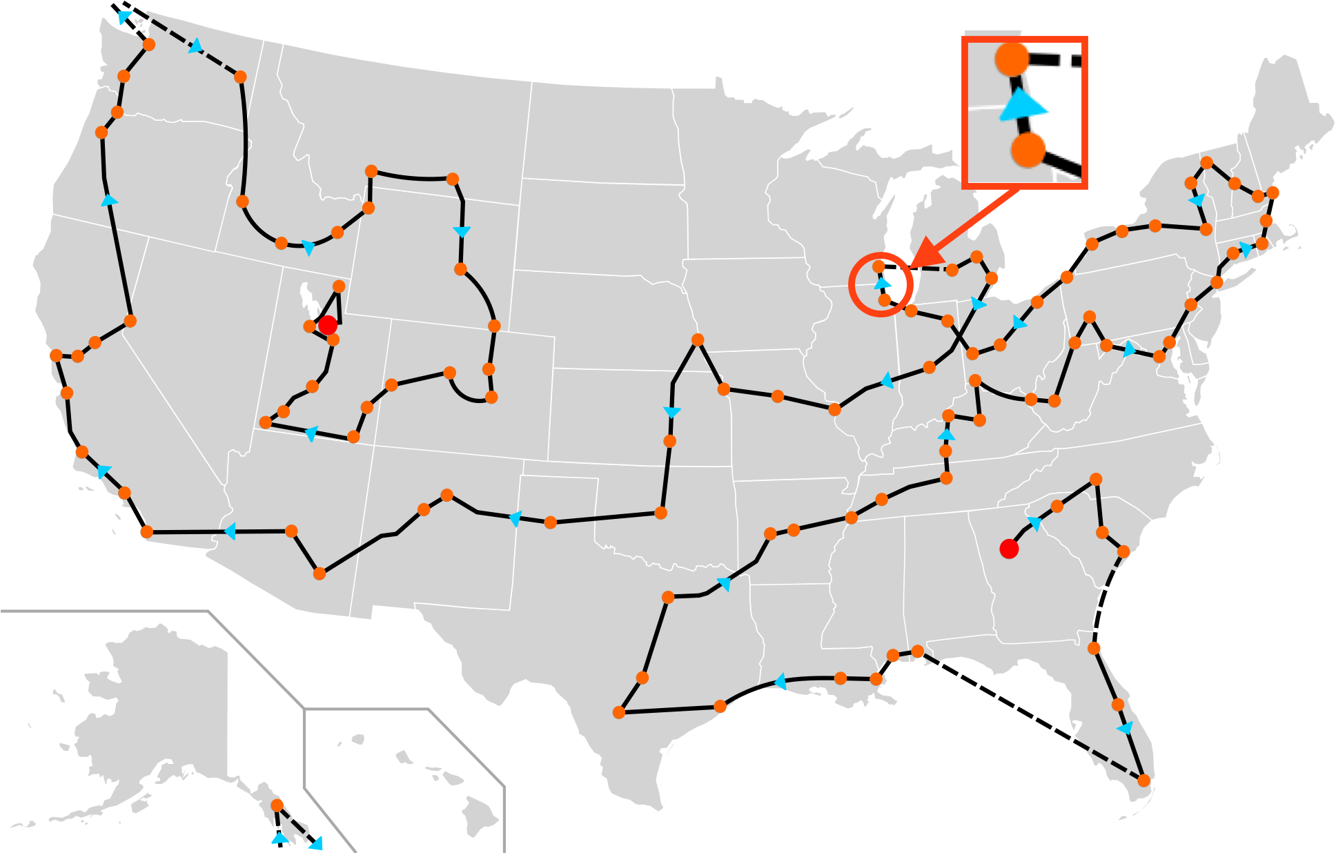 2002 Winter Olympics Torch Relay Route Between Chicago - 2002 Winter Olympics (2000x1237), Png Download