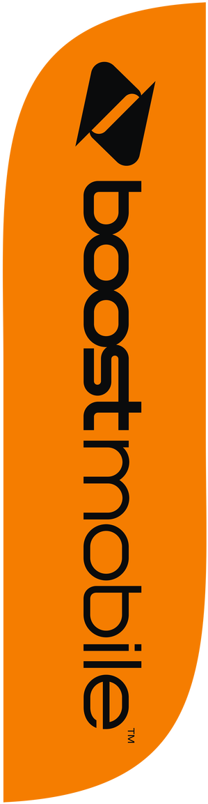 Boost Mobile Orange 5ft Feather Flag With New Logo - Boost Mobile (1280x1280), Png Download