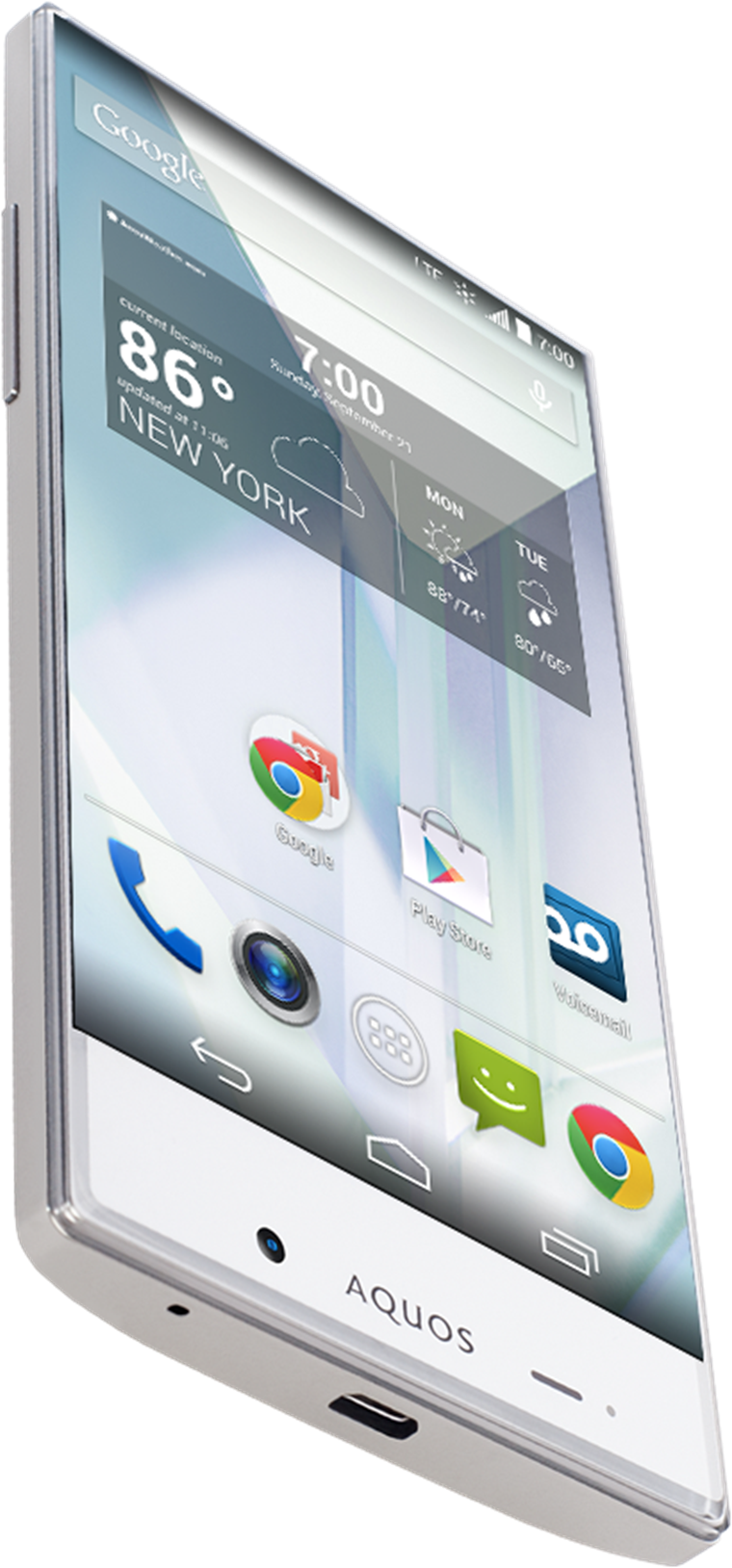 View Larger - Sharp Aquos Crystal Lte (760x1629), Png Download