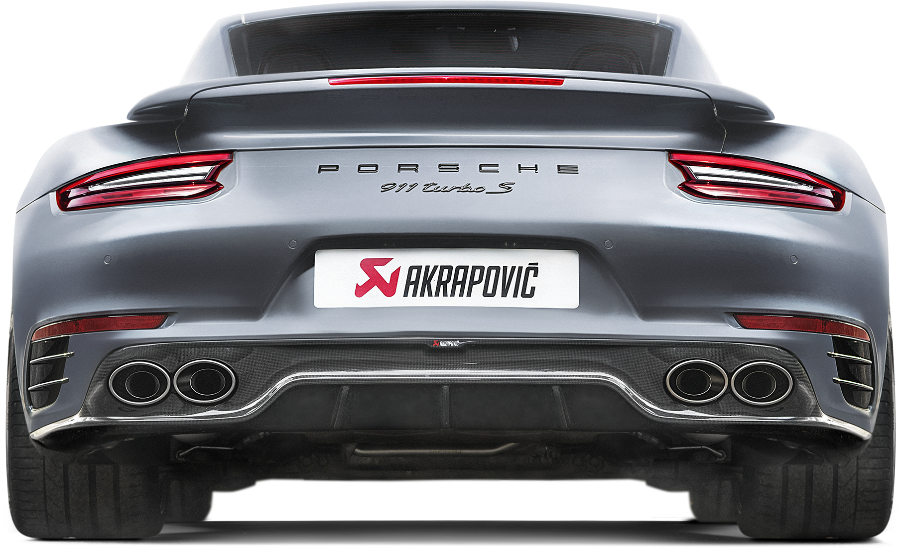 Porsche 911 Turbo / Turbo S Slip-on Line (titanium) (2362x1772), Png Download