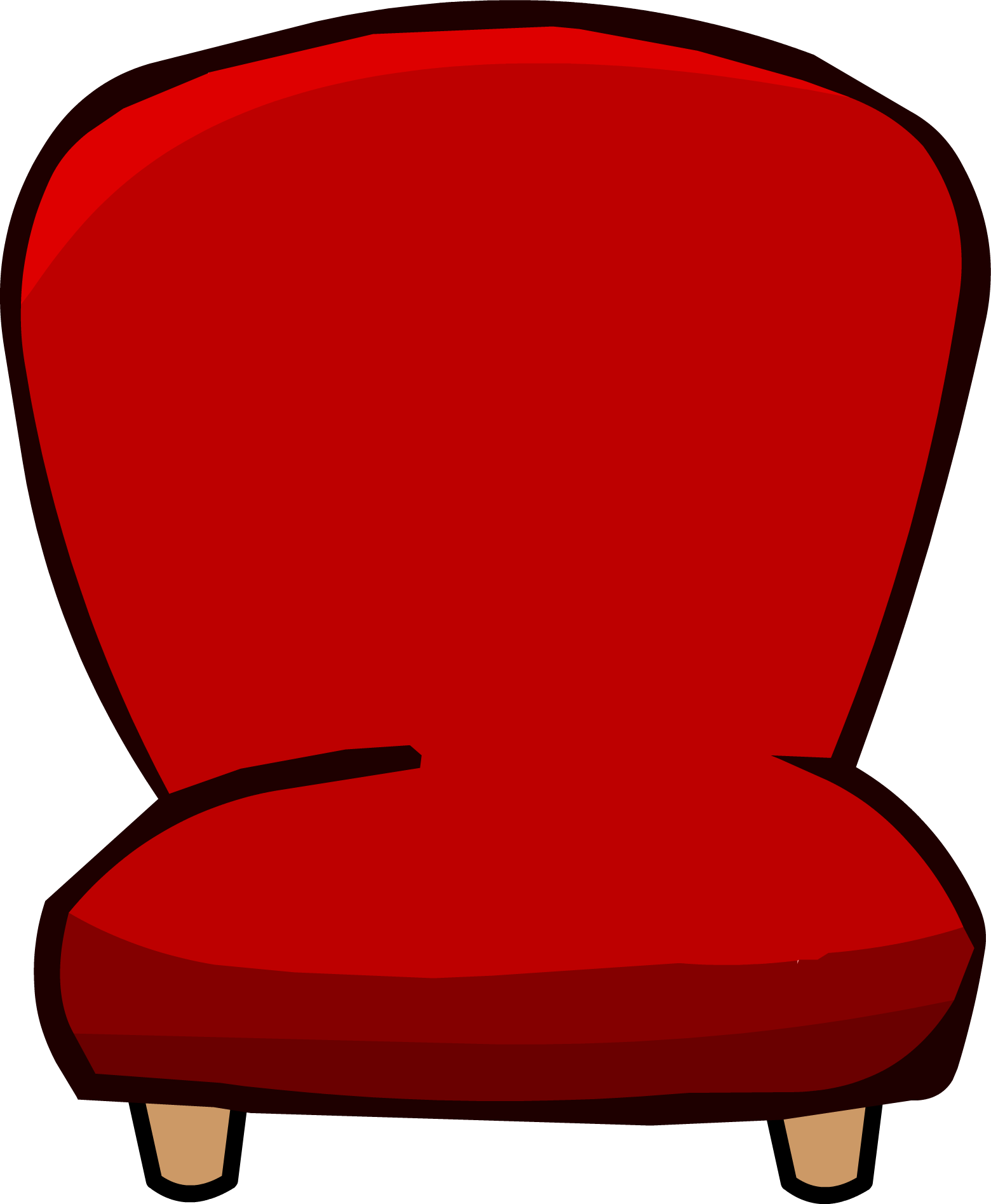Red Chair - Png - Chair (1560x1895), Png Download