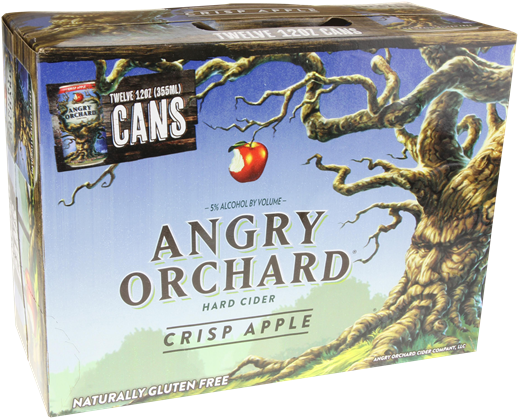 Angry Orchard Hard Cider Crisp Apple 12 Pack - Angry Orchard Crisp Apple Hard Cider - 6 Pack, 12 Fl (600x484), Png Download