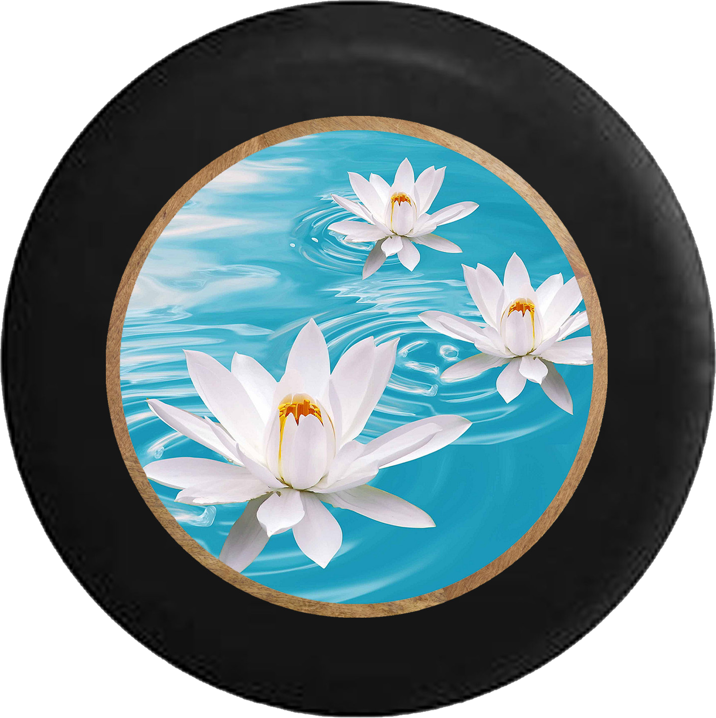 White Lotus Blossom Flower Yoga Serenity Namaste Jeep - Lotus Flower (1427x1431), Png Download