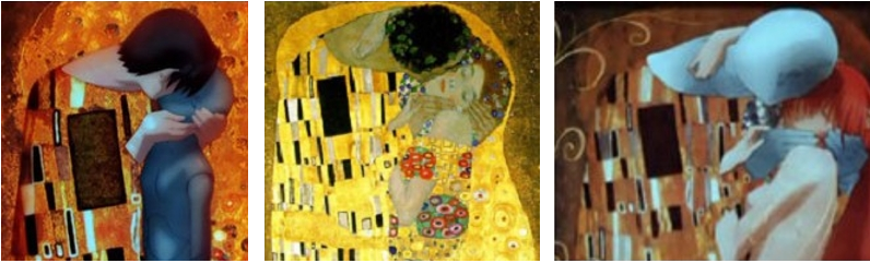 Gustav Klimt The Kiss Elfen Lied - Kiss By Klimt Greeting Card (796x241), Png Download