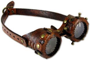 Steampunk Goggles - Glasses (350x500), Png Download
