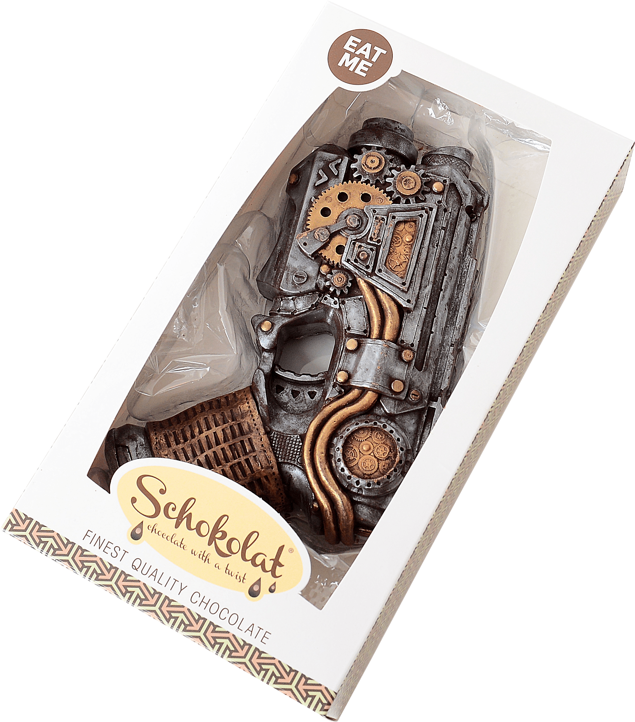 Chocolate Steampunk Gun - Schokolat Chocolate Horse Shoe (2400x2400), Png Download