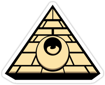 "all Seeing Eye " Stickers By Thetrend - Spanish Connectives (375x360), Png Download