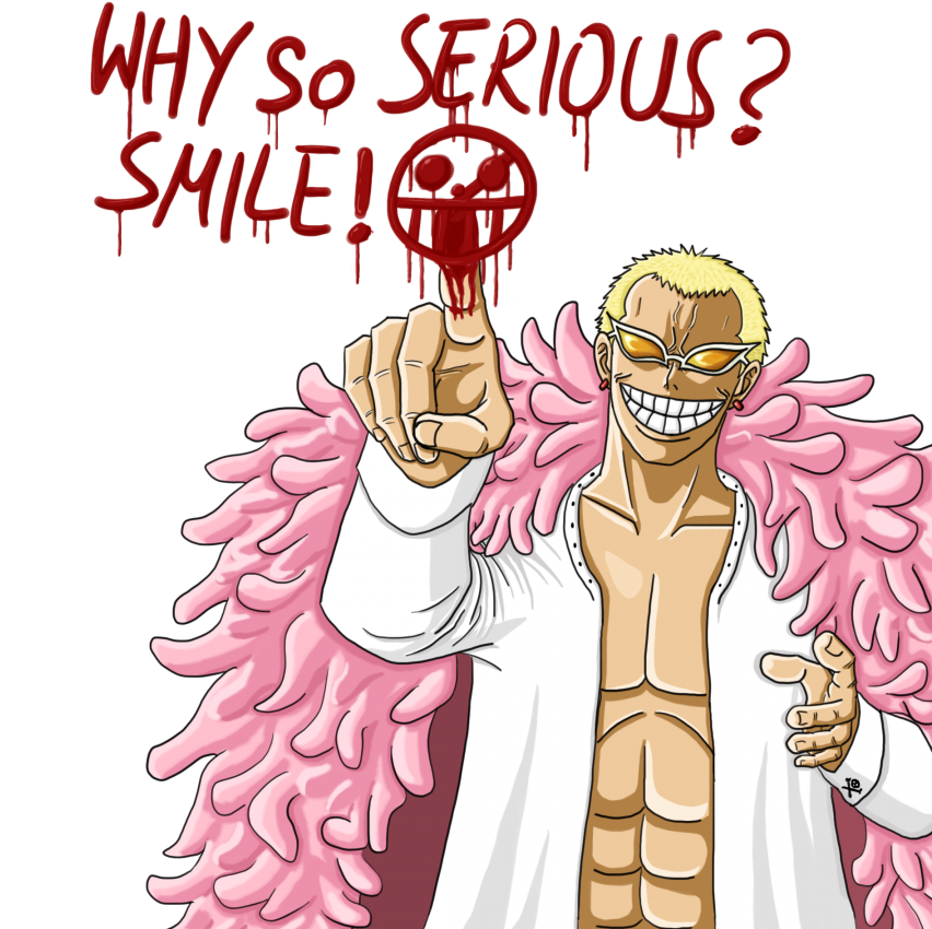 Why So Serious - Doflamingo Why So Serious (900x900), Png Download