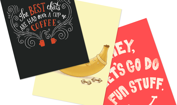 Ecards - Crunches Art Print - Mini By Naolito (684x406), Png Download