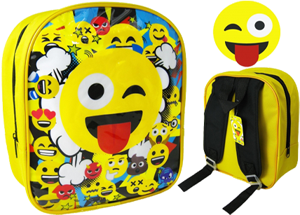 "emoji" Character Junior School Backpack - Emoji Sports Gympapåse, Skoväska 43x33cm (427x427), Png Download