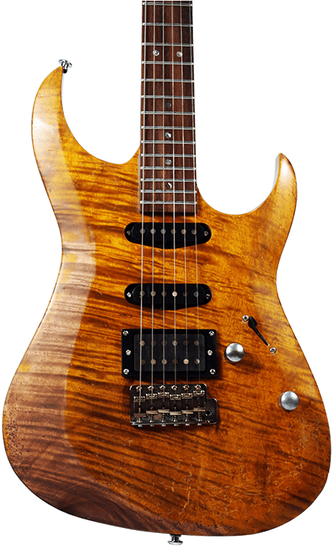 10s Icc Ii Icc Ii Set Neck Figured Mahogany Relic - Set-in Neck (1200x800), Png Download