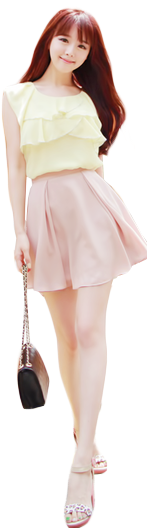 Ulzzang Korean Girl Png (380x571), Png Download