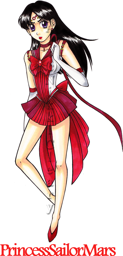 Princess Sailor Mars By Snickerdoots On Deviantart - Princess Sailor Mars (608x1217), Png Download