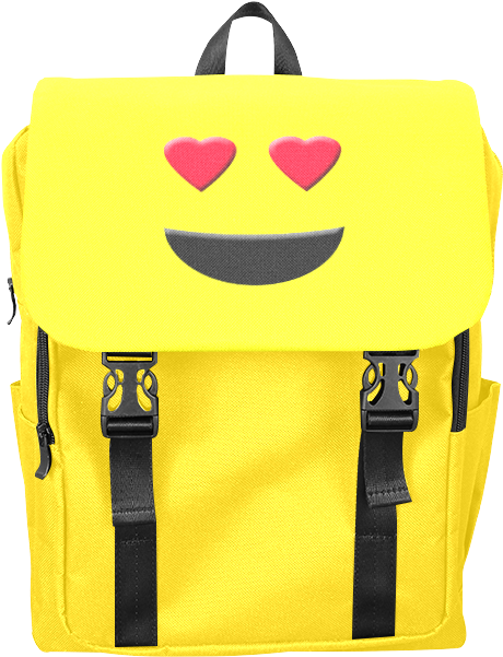 Emoticon Heart Smiley Casual Shoulders Backpack Model - Suicide Squad Oxford Fabric Shoulders Backpack Bag (800x800), Png Download