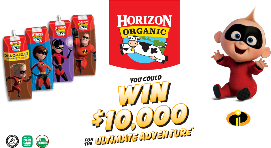 Enter To Win $10000 Or 1 Of 364 Additional Prizes - Horizon Organic Milk (1000x524), Png Download