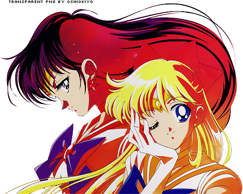 Sailor Moon, Sailor Mars, And Sailor Venus Image - Sailor Mars Sailor Venus (500x423), Png Download