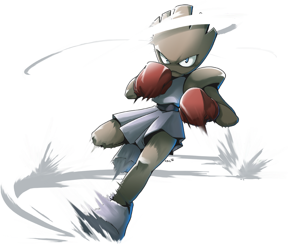 Hitmonchan Used Agility By Imbisibol - Hitmonchan Art (1000x899), Png Download