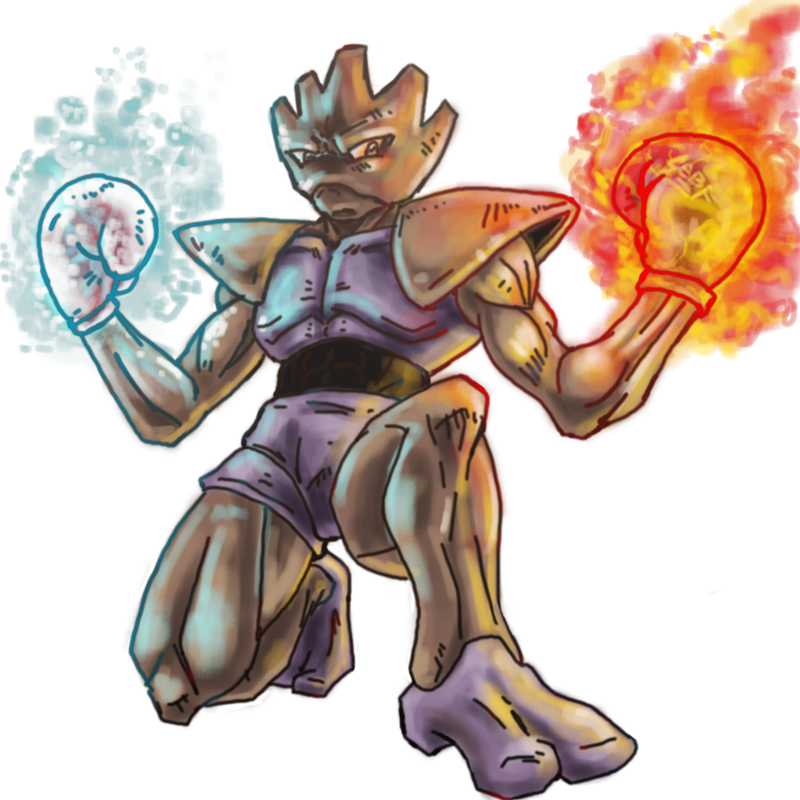 #pokemongo 10km Egg Tournament Round - Pokemon Hitmonchan Y Hitmonlee (800x800), Png Download