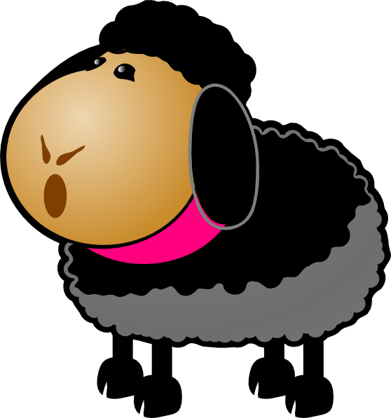 Black Sheep Clip Art At Vector Clip Art Online - Sheep Clip Art (558x597), Png Download