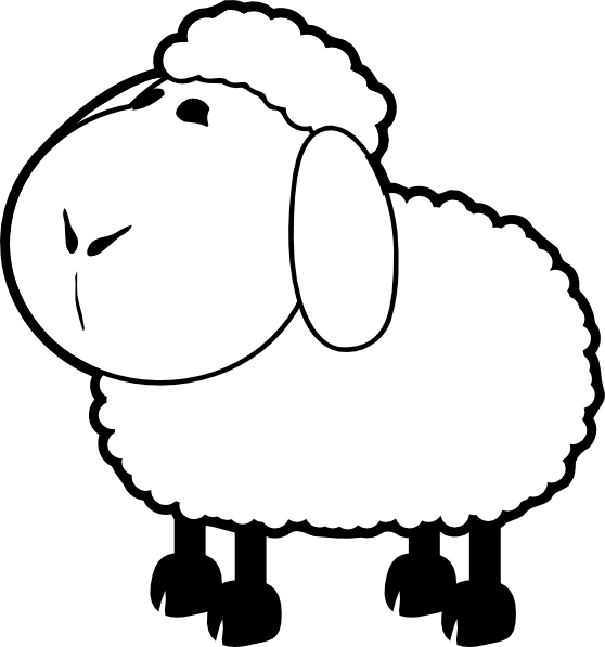 Coloring Sheep (558x597), Png Download