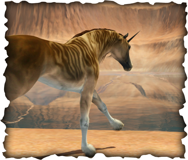 The Desert Unicorn Was First Found In The Wilds Of - Mane (647x552), Png Download