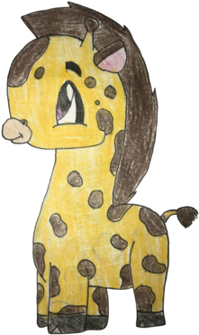 Giraffe Cartoon - Black Tee Shirts By New Balance - Black Ice Tech Tee (360x480), Png Download