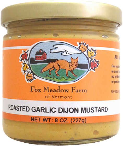 Fox Meadow Roasted Garlic Dijon Mustard - Hummus (500x590), Png Download
