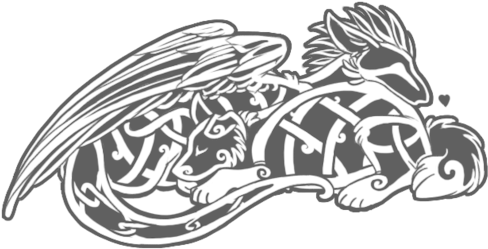Celtic Dog And Dragon Tattoo Design - Celtic Dog Tattoos Designs (500x262), Png Download