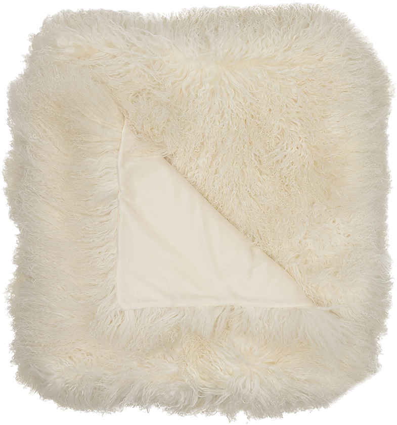 Sheepskin Throw Blanket White Bedding Canvas Home Interiors - Fur Clothing (900x900), Png Download