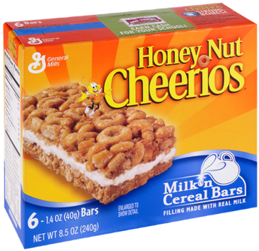 Cheerios General Mills Honey Nut Milk & Cereal Bars (400x400), Png Download