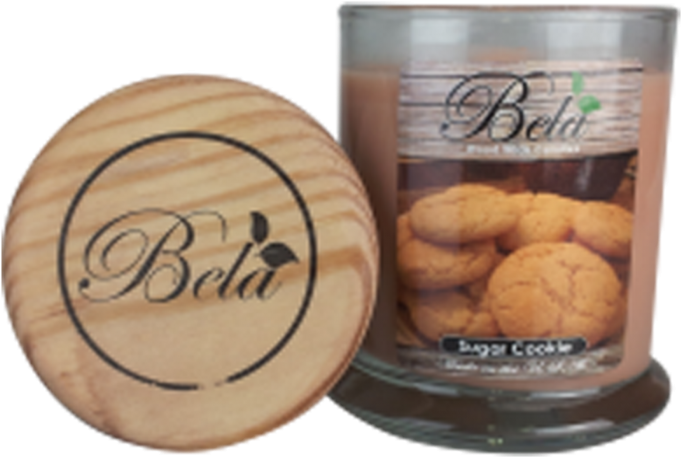 Bella Home Fragrances Sugar Cookie Wood Wick Candle - Woodwick Bela Peppermint Candle (700x700), Png Download