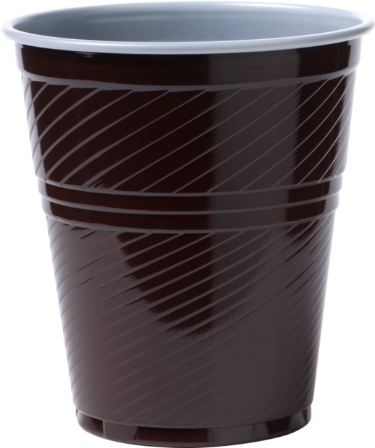 Water Cup, Ps, 150cc, Brown/white - Automaatbeker Flo - Ps 150ml Bruin/wit (159gs) 3.2 (640x640), Png Download
