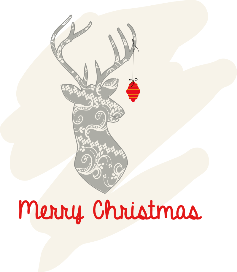 Faux Christmas Deer Head - Christmas Day (799x916), Png Download