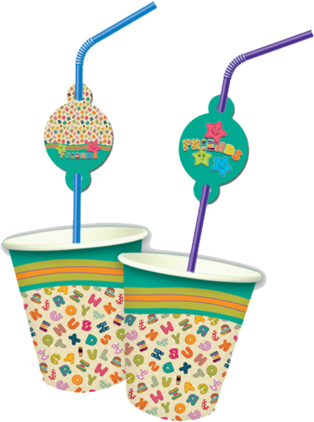 Party Product - Drinking Straws - Friends - Sterling New Horizons Private Limited (842x618), Png Download