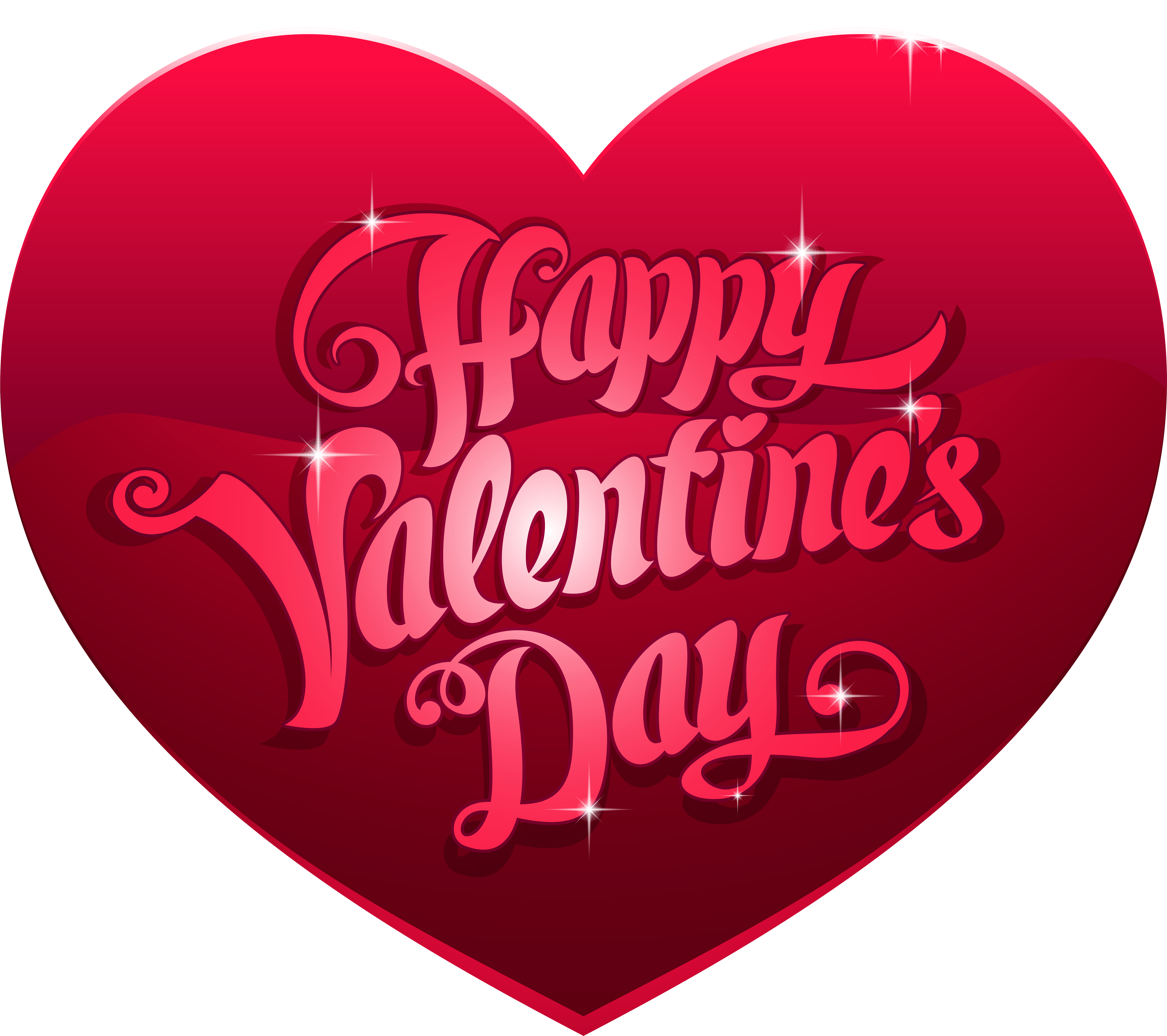 Valentine's Day Heart Png Clip Art Image, Is Available - Happy Valentine Day Hearts (7000x6188), Png Download