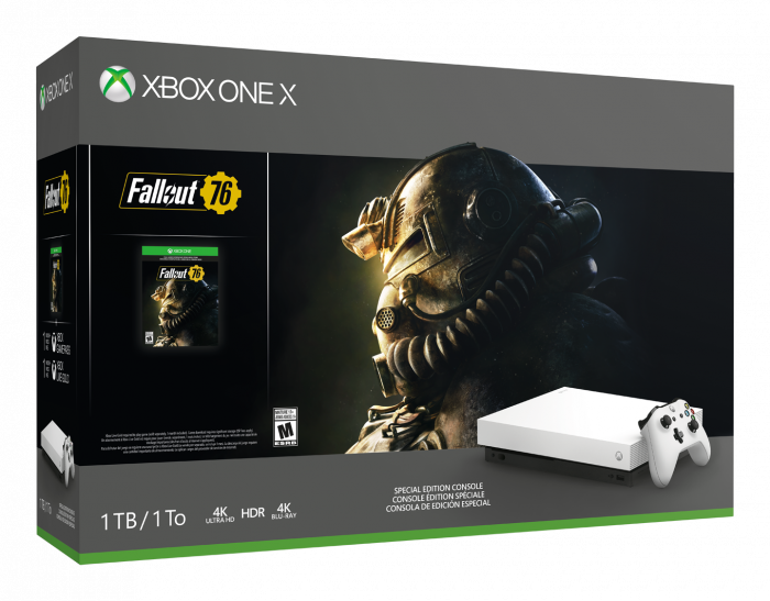 Microsoft Announces New Xbox One X Robot White Special - Fallout 76 Xbox One X Bundle (700x547), Png Download