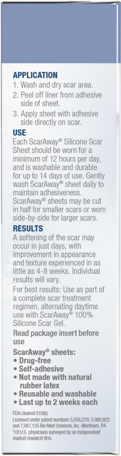 Photo Of Scar Away Scar Sheets, Silicone, 8 Sheets - Paper (1000x1000), Png Download