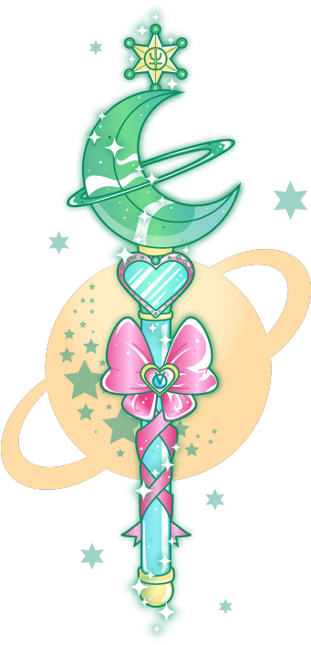 Sailor Neptune Wand (340x750), Png Download