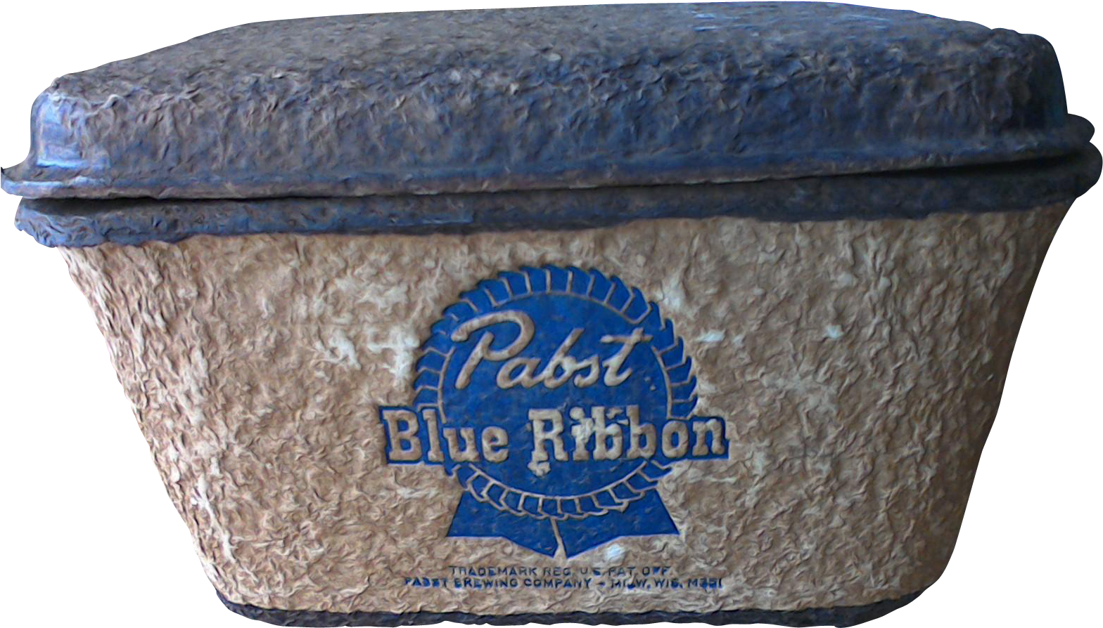 Vintage Pabst Blue Ribbon Beer Cooler C - Storage Basket (1567x1567), Png Download
