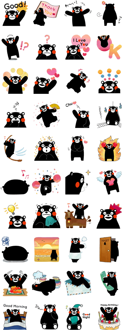 Kumamon's Best Day Ever - Line Attack On Titan (420x1121), Png Download